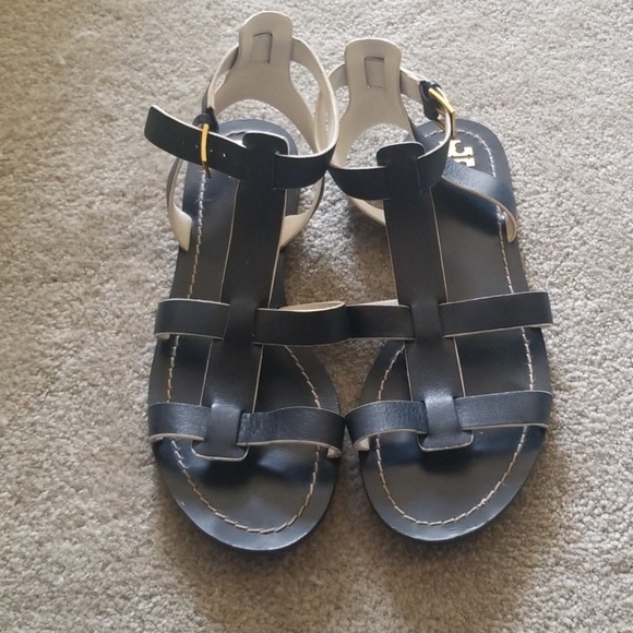navy blue gladiator sandals